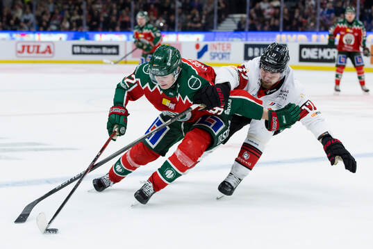Frölundas Filip Cederqvist och Malmö Redhawks Johan