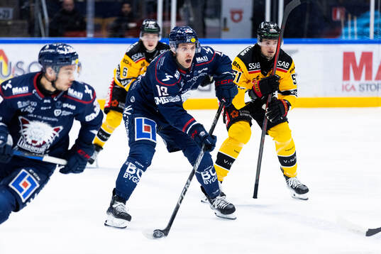Linköpings Patrick Russell och Luleås Markus Nurmi