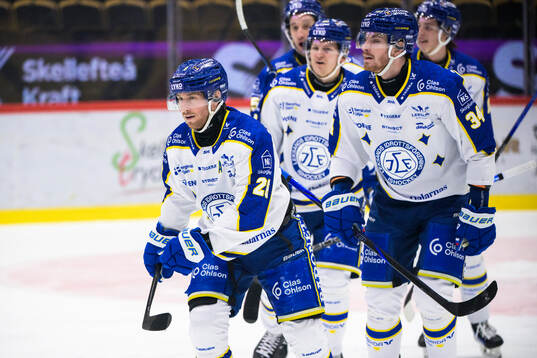 Leksands Justin Glenn Kloos jublar