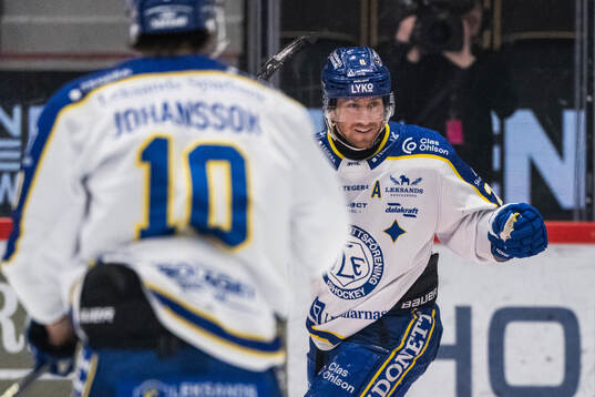 Leksands Justin Glenn Kloos jublar