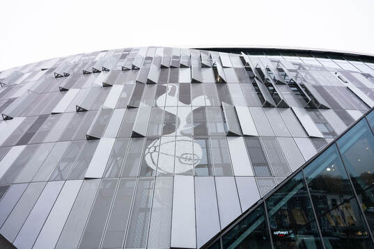 Exterior view of Tottenham Hotspur Stadium