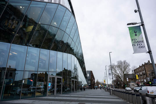 Exterior view of Tottenham Hotspur Stadium