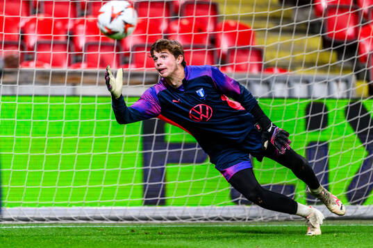 Goalkeeper Melker Ellborg of Malmö FF