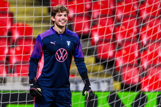 Goalkeeper Melker Ellborg of Malmö FF