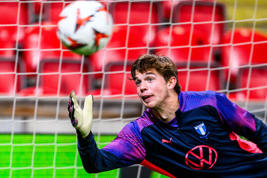 Goalkeeper Melker Ellborg of Malmö FF
