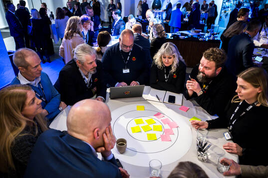 Representanter från Luleå vid en gruppövning