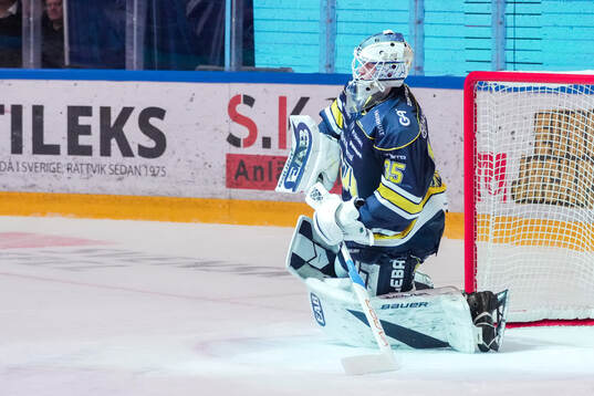 HV71s målvakt Olof Glifford deppar