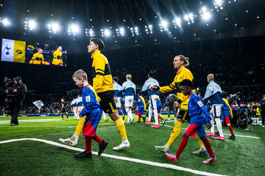 Besfort Zeneli and Niklas Hult of Elfsborg enters the pitch