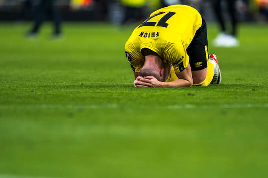 Per Frick of Elfsborg looks dejected