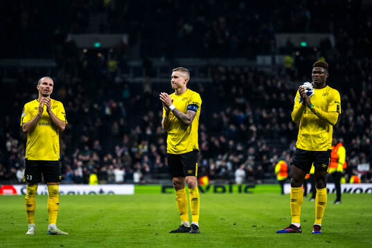 Niklas Hult, Sebastian Holmen, and Terry Yegbe of Elfsborg