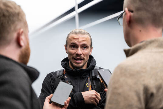 Niklas Hult of Elfsborg in mixed zone