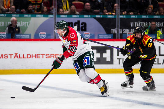 Frölundas Mikael Ruohomaa och Brynäs Leo Sundqvist