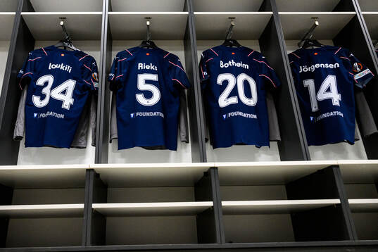 The kit of Zakaria Loukili, Søren Rieks, Erik Botheim and