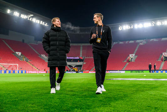 Sebastian Jörgensen and Søren Rieks of Malmö FF
