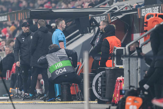 VAR check of a potential penalty kick
