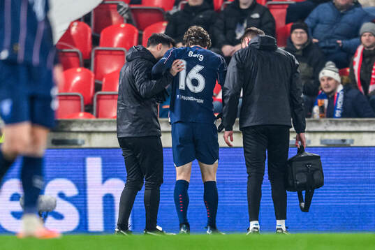 Oliver Berg of Malmö FF in pain