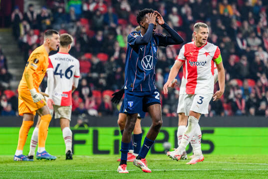 Taha Ali of Malmö FF looks dejected