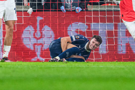 Colin Rösler of Malmö FF in pain