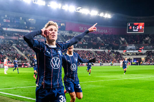 Hugo Bolin of Malmö FF celebrates