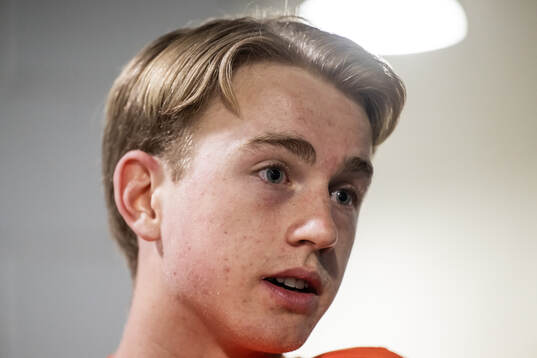 Noah Tolf of IFK Göteborg is interviewed