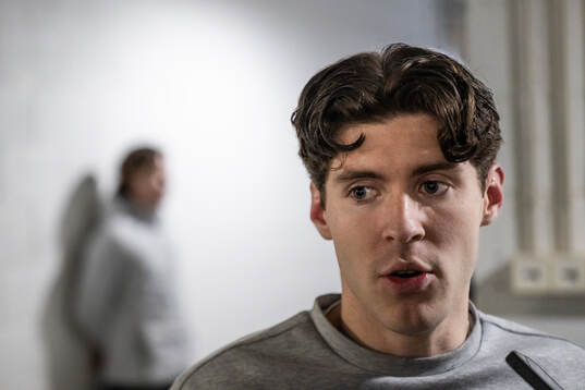 Eman Markovic of IFK Göteborg is interviewed