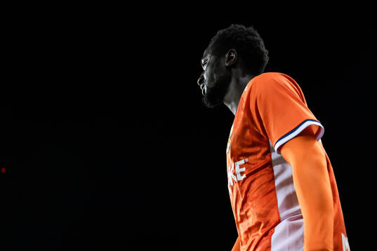Imam Jagne of IFK Göteborg enters the pitch