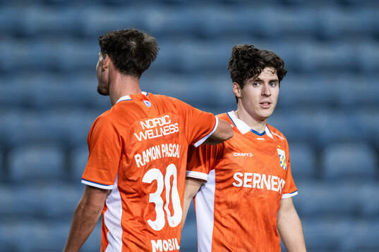 Ramon Pascal Lundqvist and Eman Markovic of IFK Göteborg