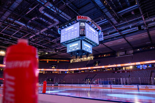 Interiör vy av Saab Arena