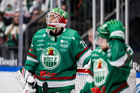Rögles målvakt Arvid Holm deppar