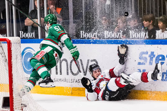 Rögles Calle Själin och Malmö Redhawks William von