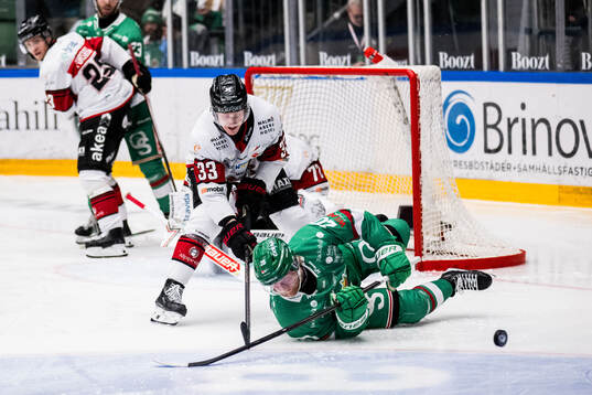 Malmö Redhawks Lassi Thomson och Rögles Joachim Blichfeld