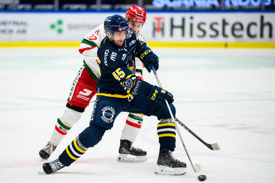 Moras Ludvig Levinsson och Södertäljes Sebastian Dyk