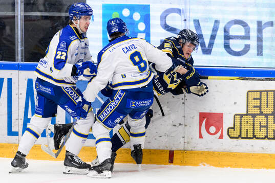 Leksands Lukas Vejdemo och HV71s Tommi Tikka