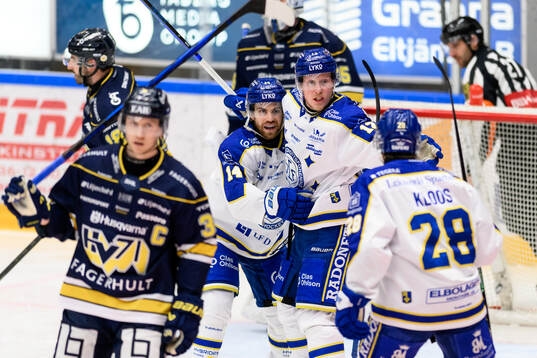 Leksands Kalle Östman jublar