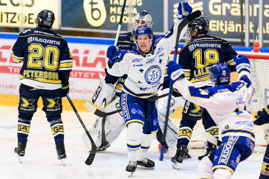 Leksands Kalle Östman jublar