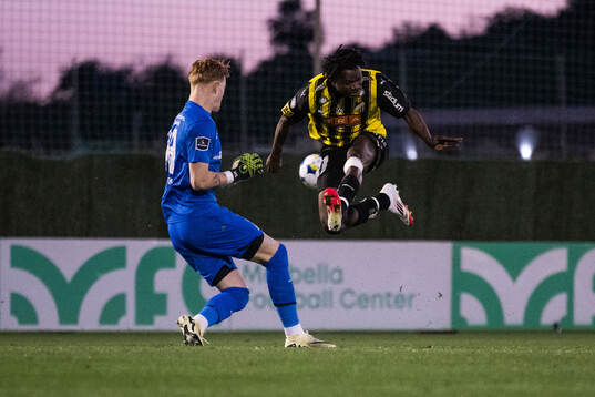 Goalkeeper William Lykke of FC Nordsjälland and Severin