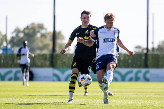 Danilo Al-Saed of AIK and Felix Beijmo of AGF Århus