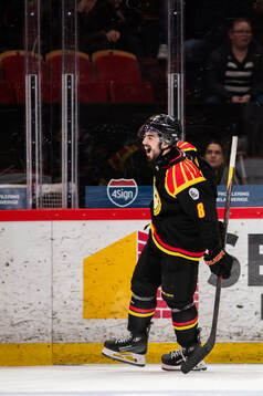 Brynäs Bobby Trivigno jublar