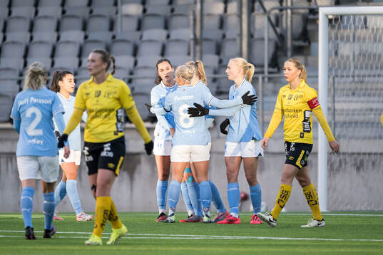Malmö FF spelare jublar
