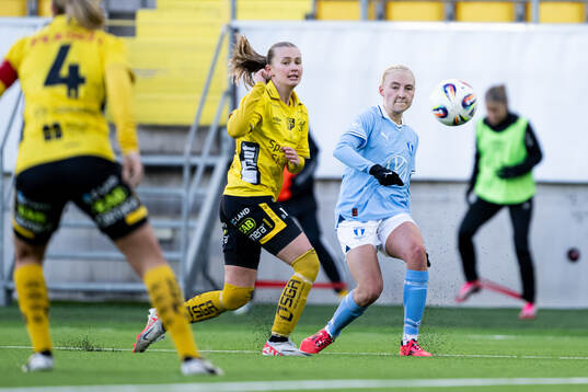 Elfsborgs Elin Flakberg och Malmö FFs Stinalisa Johansson
