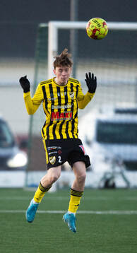 IFK Hässleholms Gustav Persson i träningsmatchen mellan