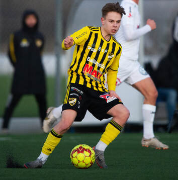 IFK Hässleholms Max Persson i träningsmatchen mellan IFK