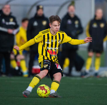 IFK Hässleholms Max Persson i träningsmatchen mellan IFK
