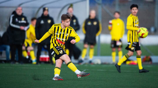 IFK Hässleholms Max Persson i träningsmatchen mellan IFK