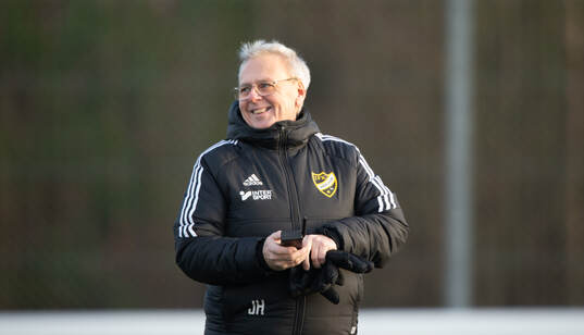 IFK Hässleholms Jörgen Henborg i träningsmatchen mellan