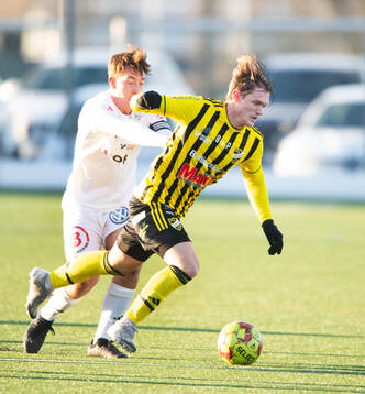 IFK Hässleholms Kasper Månsson i träningsmatchen mellan