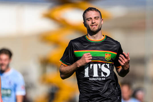 Gustav Lundgren of GAIS looks dejected