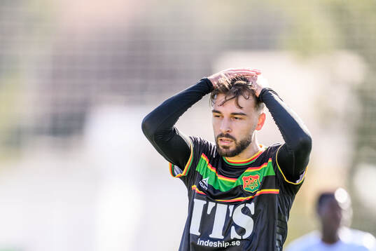 Edvin Becirovic of GAIS looks dejected