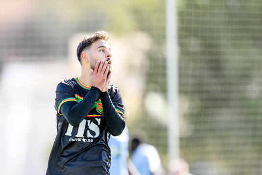 Edvin Becirovic of GAIS looks dejected