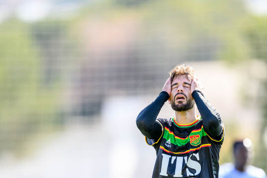 Edvin Becirovic of GAIS looks dejected